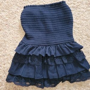 NWT Blue Hollister Babydoll Tube Top